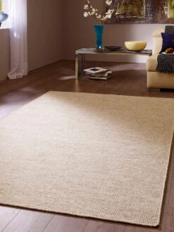 Woll-Teppich, Natur/Beige