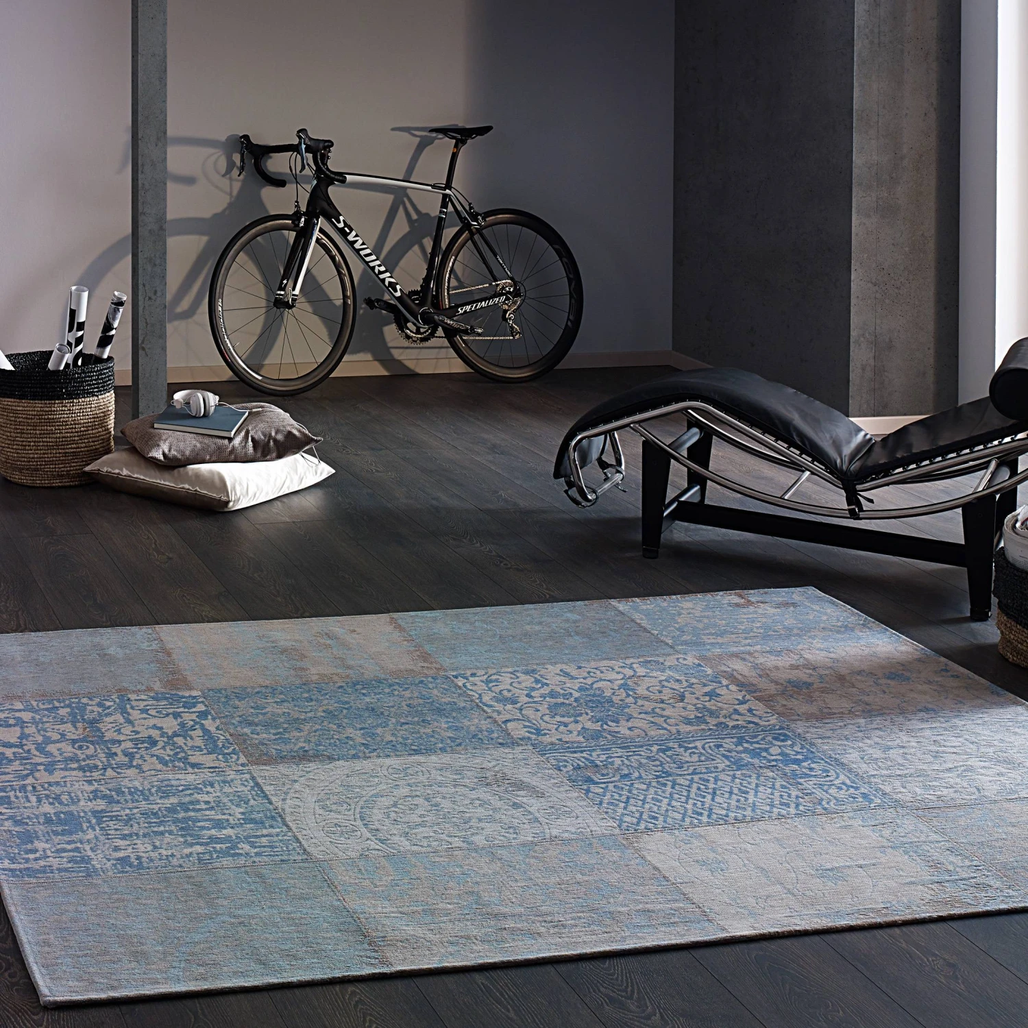 Vintage-Teppich, Sky 3 Vintage-Teppich, Sky