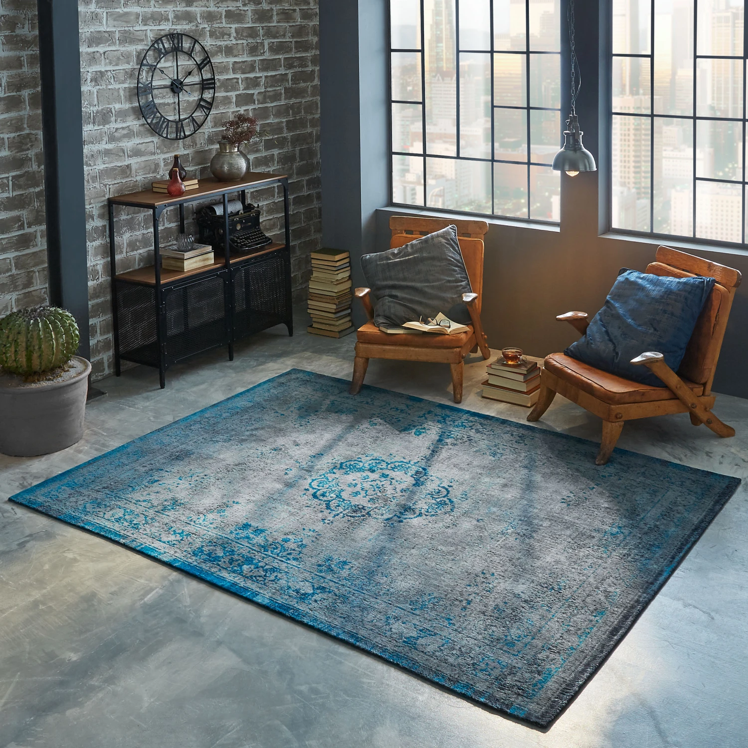 Vintage-Teppich, Grey Turquoise 4 Vintage-Teppich, Grey Turquoise – Bild 2