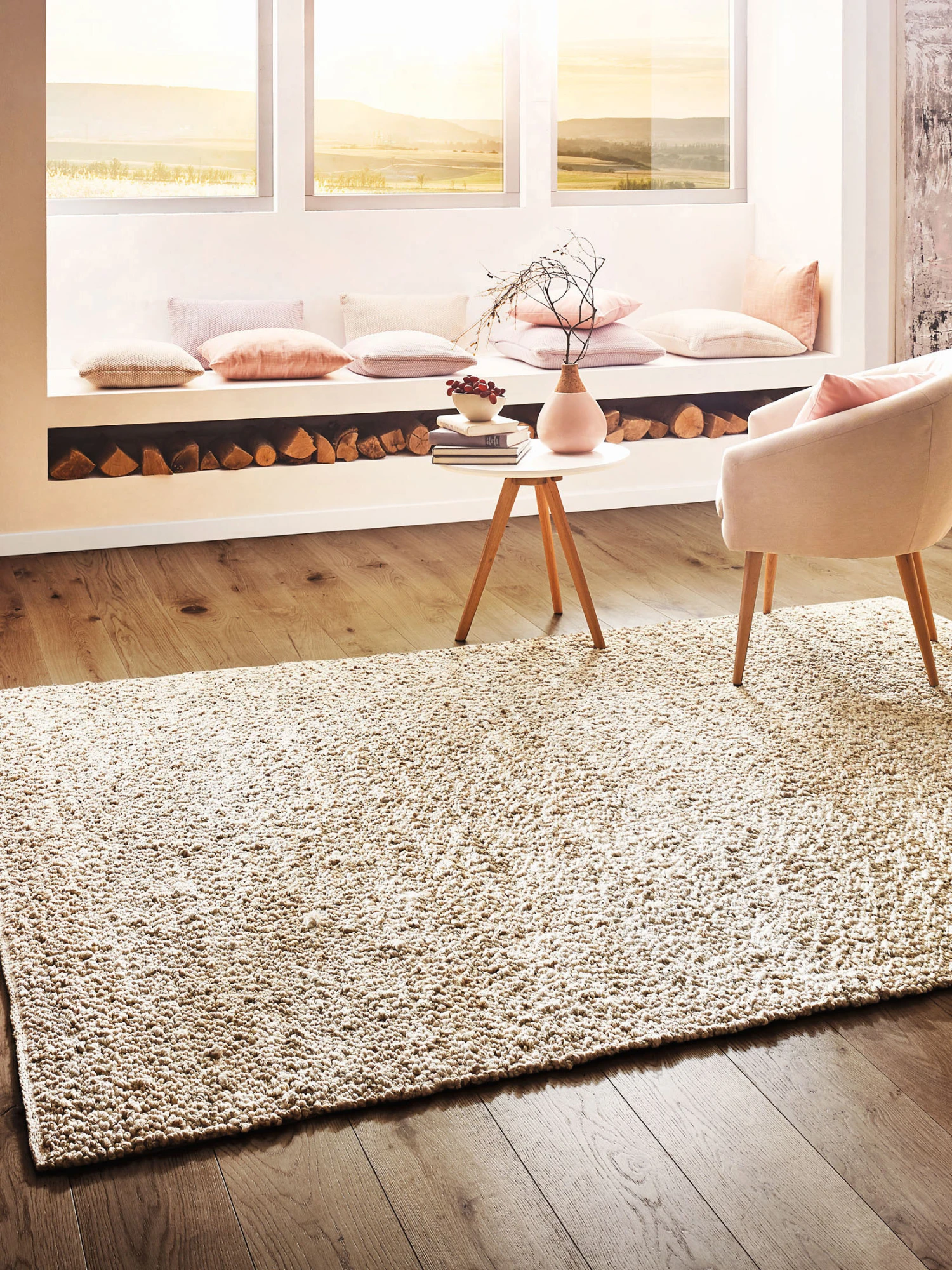 Flachgewebe-Teppich, Natur 3 Flachgewebe-Teppich, Natur