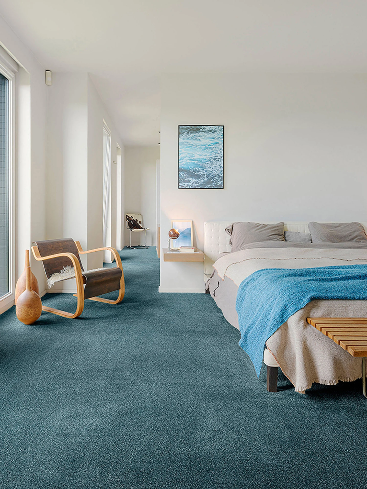 Velours-Teppichboden, Aqua 74