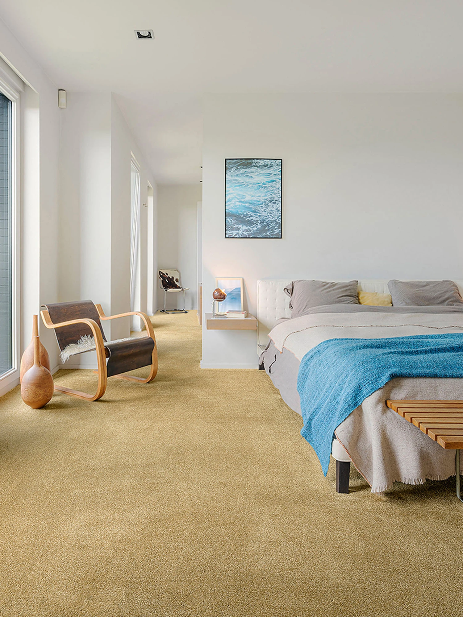 Velours-Teppichboden, Safran 54 3 Velours-Teppichboden, Safran 54