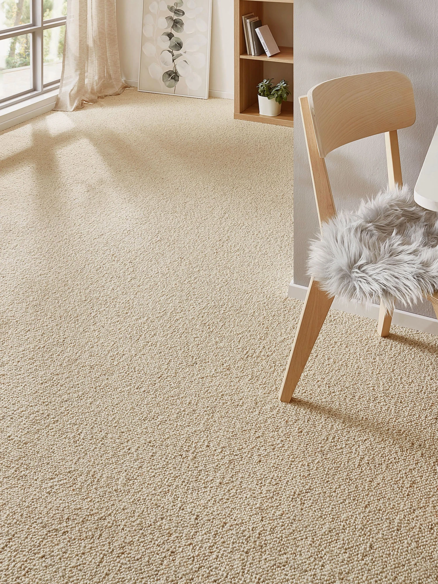 Woll-Teppichboden, Sand 3 Woll-Teppichboden, Sand