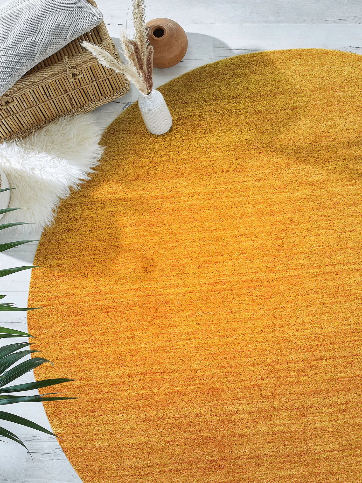 Woll-Teppich, Gold 3 Woll-Teppich, Gold