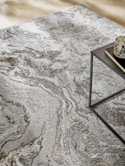Titelseite 26 Titelseite -KayLa Verkaufsgeschäft Biancone ModernerTeppich Silber Marmor 160x230 spar
