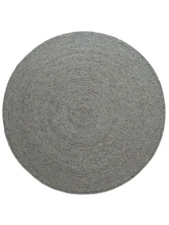 Woll-Teppich, Light Grey 7 Woll-Teppich, Light Grey -KayLa Verkaufsgeschäft Bjoerna HandwebTeppich Grau LightGrey 200rund pla