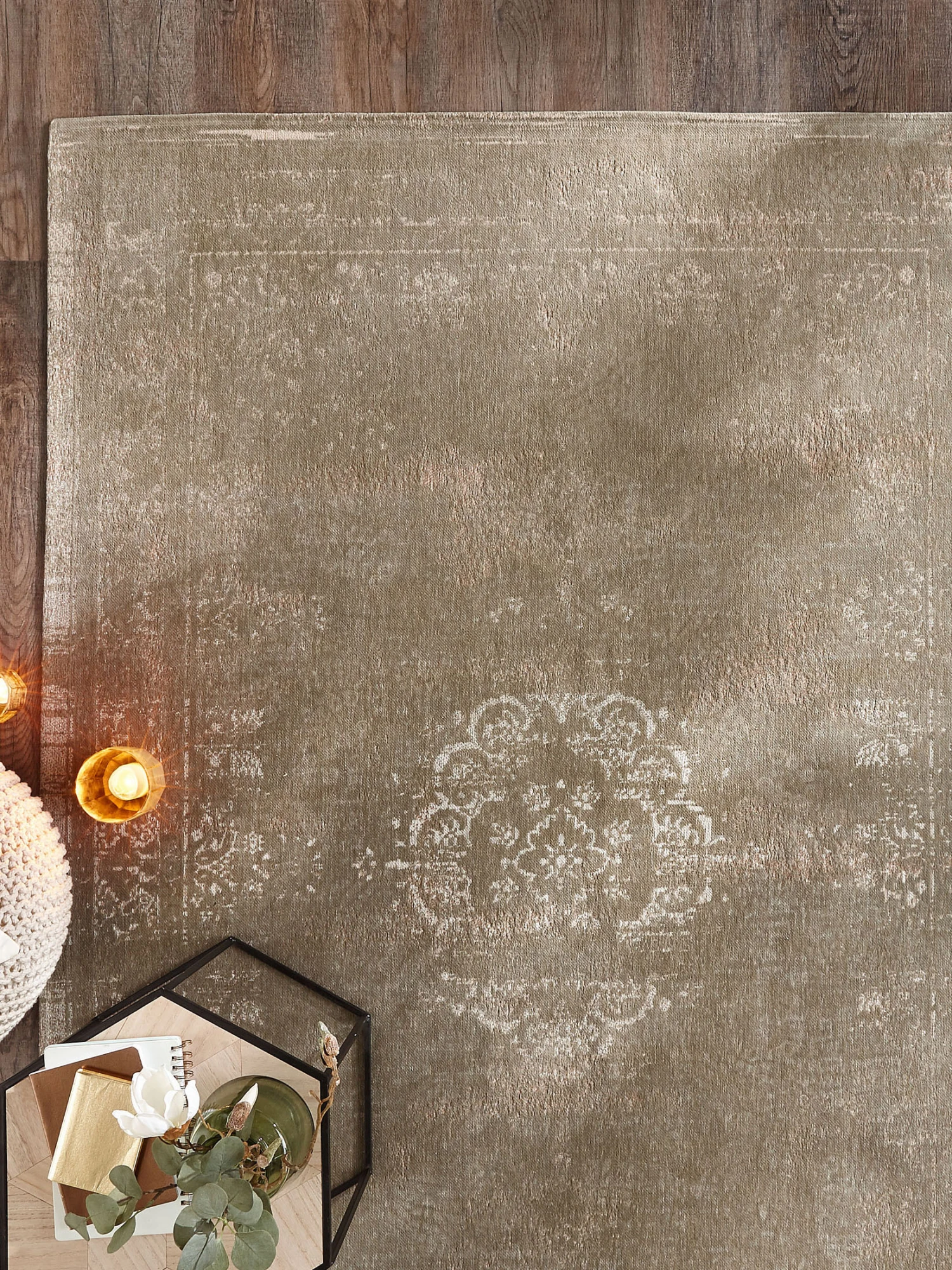 Vintage-Teppich, Grey Cement 3 Vintage-Teppich, Grey Cement