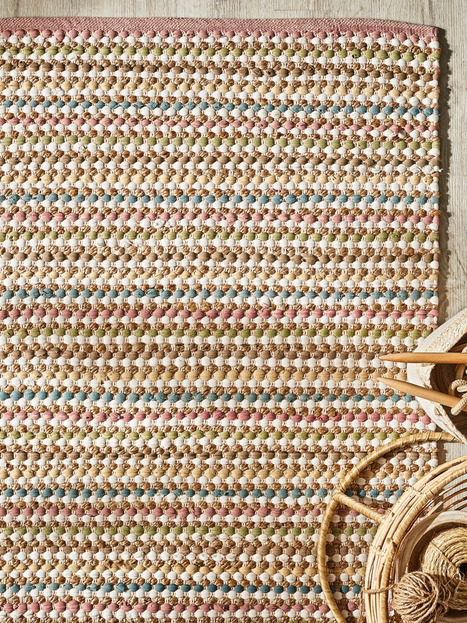 Flachgewebe-Teppich, Cupcake Pink 3 Flachgewebe-Teppich, Cupcake Pink