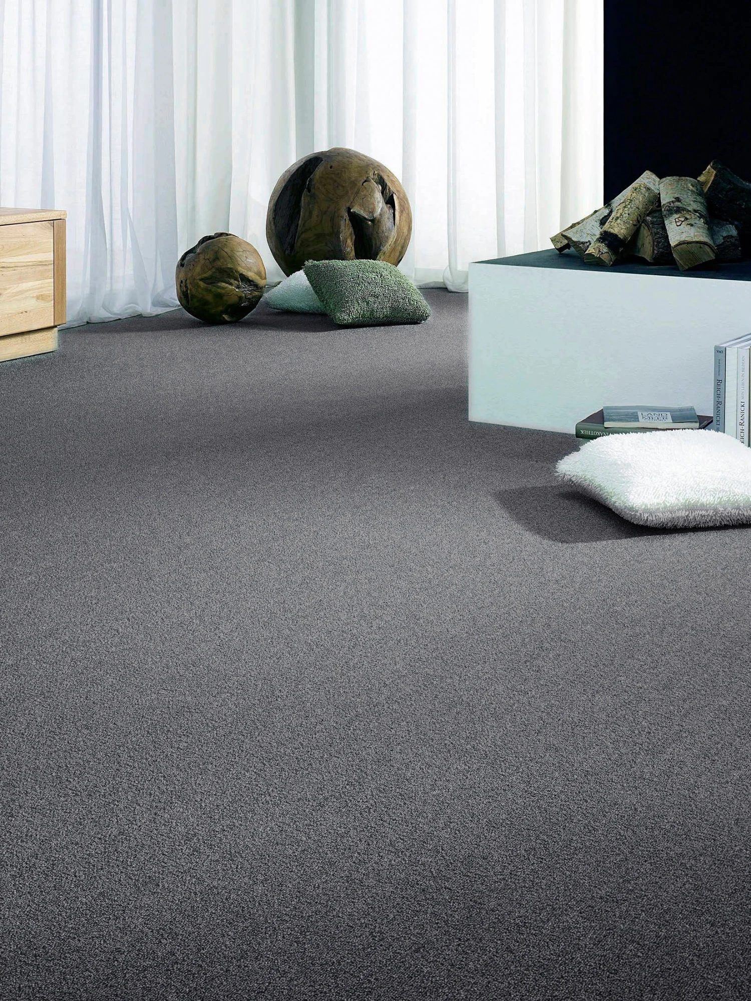 Schlingen-Teppichboden, Anthrazit 29 3 Schlingen-Teppichboden, Anthrazit 29