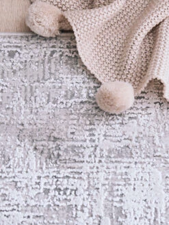 Vintage-Teppich, Mattsilber 12 Vintage-Teppich, Mattsilber -KayLa Verkaufsgeschäft Cornhill DesignerTeppich hellgrau Mattsilber 160x230 lup3