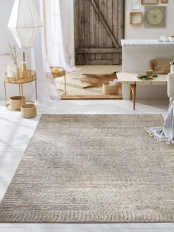 Vintage-Teppich, Antiksilber