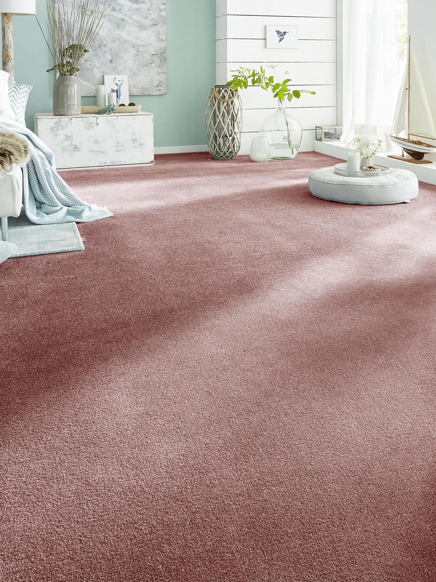 Velours-Teppichboden, Beere 66 3 Velours-Teppichboden, Beere 66