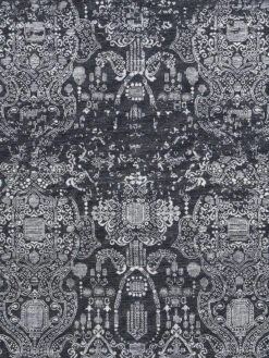 Vintage-Teppich, Quarz 10 Vintage-Teppich, Quarz -KayLa Verkaufsgeschäft Escape VintageTeppich Schwarz Quarz lup