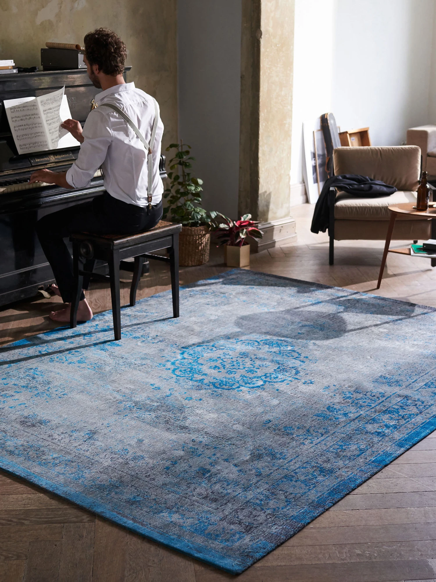 Vintage-Teppich, Grey Turquoise 3 Vintage-Teppich, Grey Turquoise