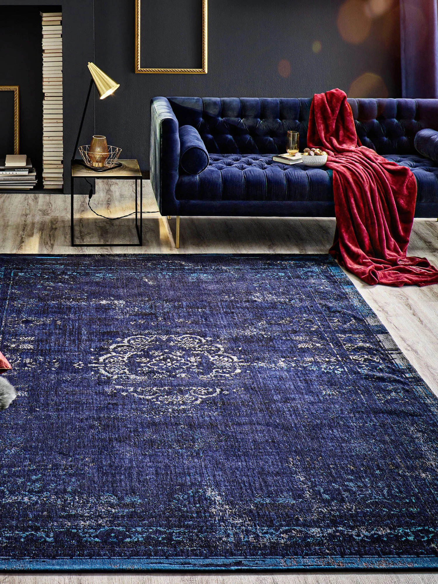 Vintage-Teppich, Blue Night 3 Vintage-Teppich, Blue Night