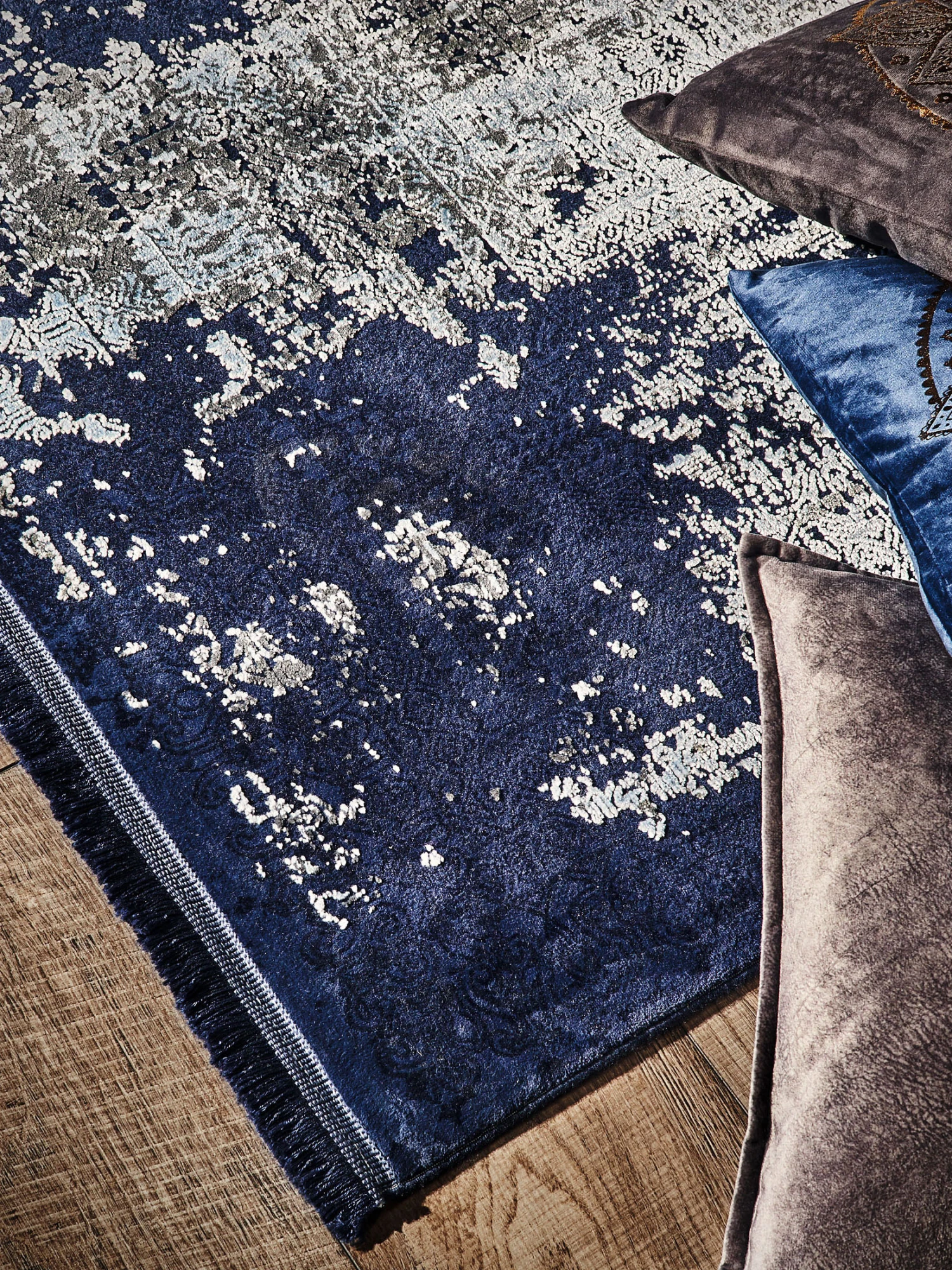 Vintage-Teppich, Royalblau 4 Vintage-Teppich, Royalblau – Bild 2