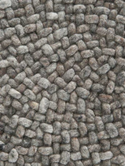 Woll-Teppich, Grey Natural -KayLa Verkaufsgeschäft Harpsund HandwebTeppich Grau GreyNatural 150rund lup