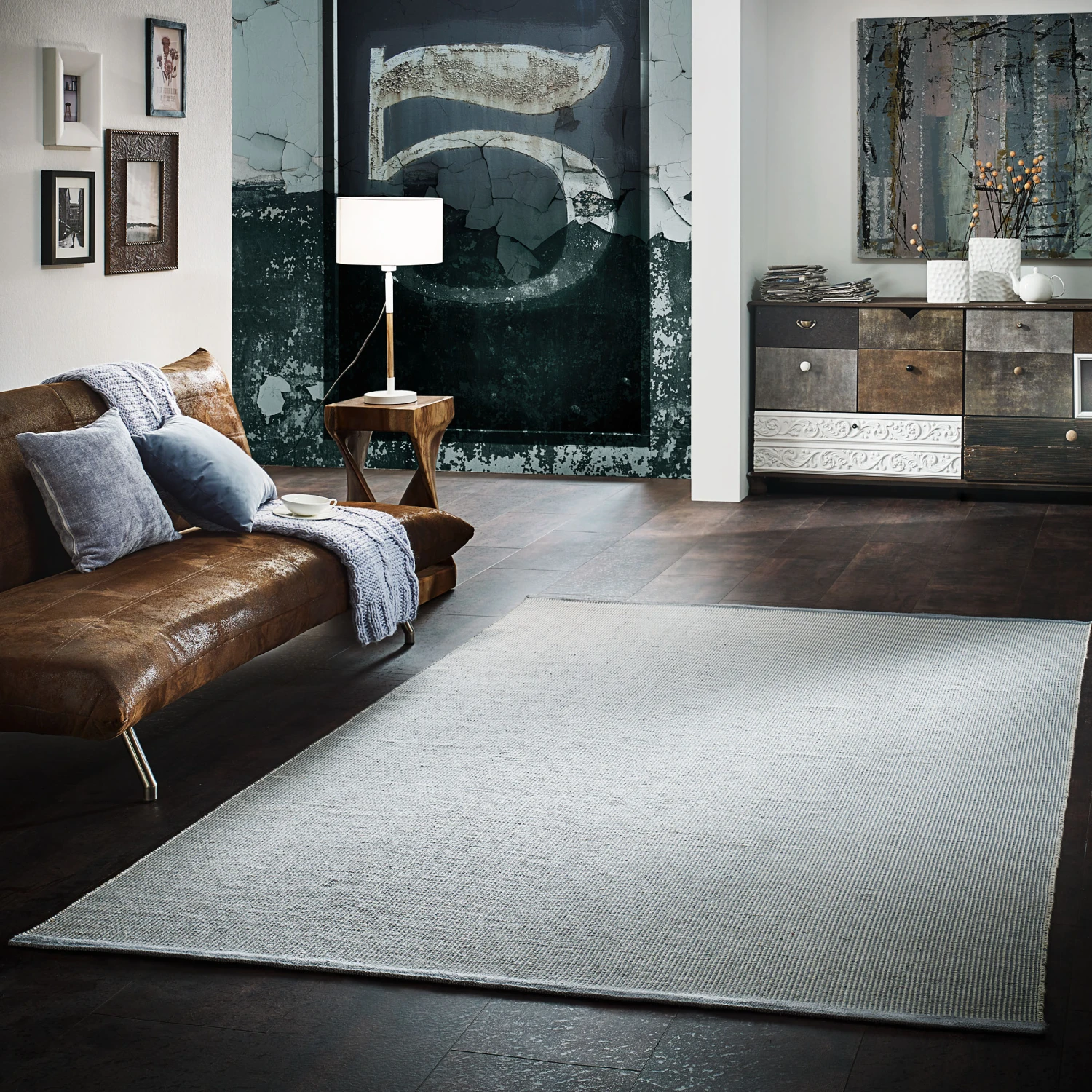 Flachgewebe-Teppich, Gletscher 3 Flachgewebe-Teppich, Gletscher