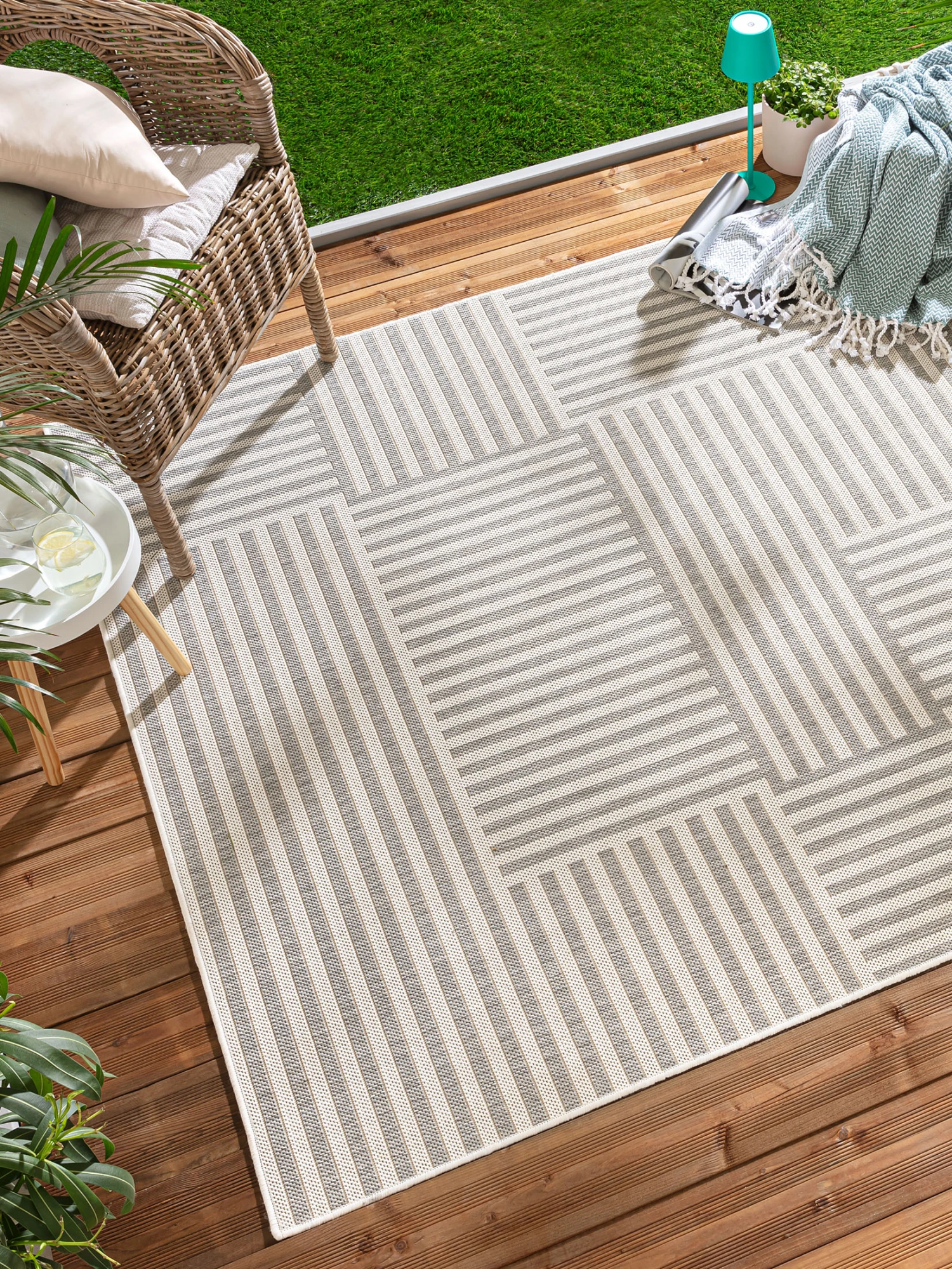 Outdoor-Teppich, Silber 3 Outdoor-Teppich, Silber