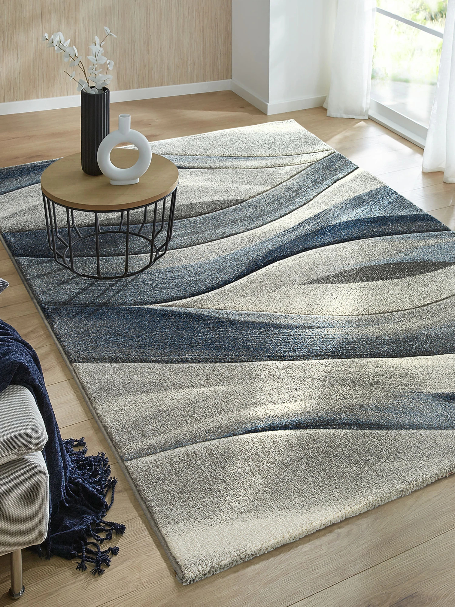 Moderner Teppich, Blau 3 Moderner Teppich, Blau