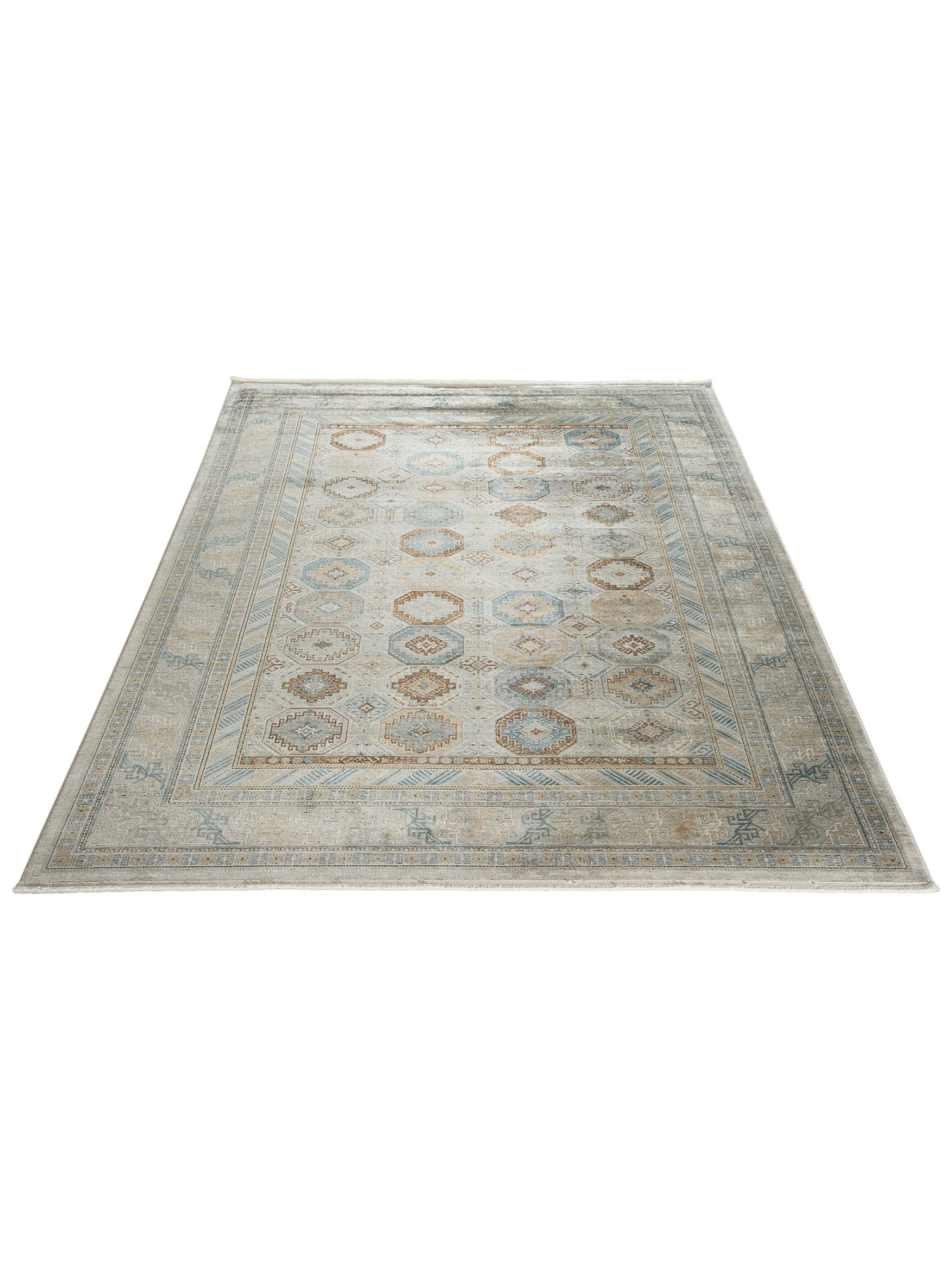 Vintage-Teppich, Blau/Gold 5 Vintage-Teppich, Blau/Gold – Bild 3