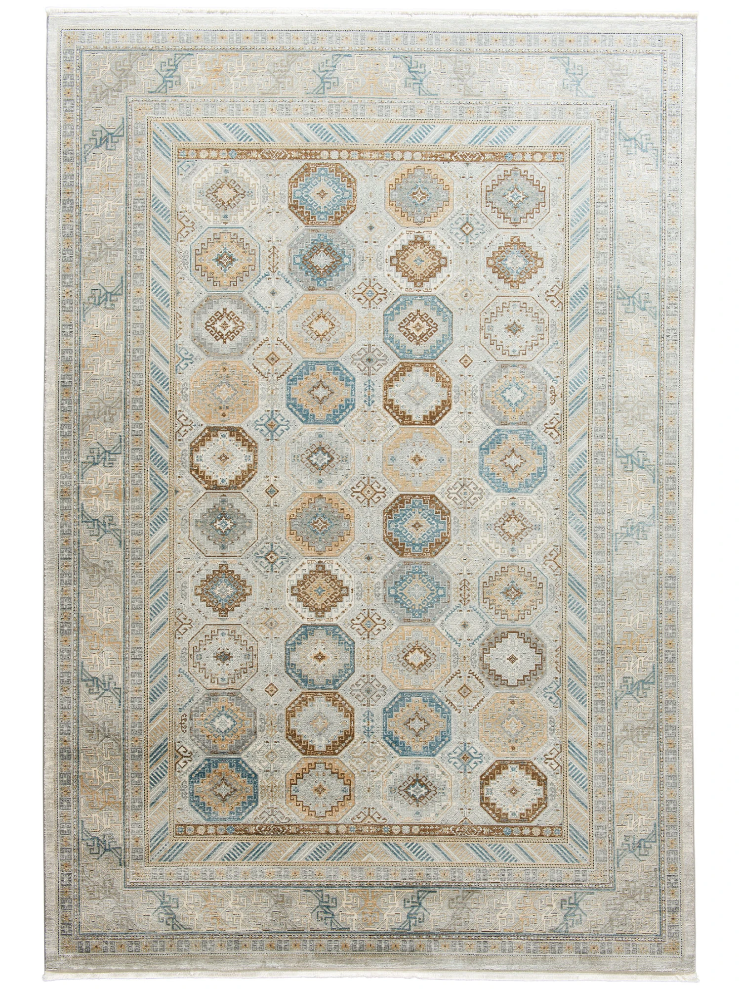 Vintage-Teppich, Blau/Gold 4 Vintage-Teppich, Blau/Gold – Bild 2