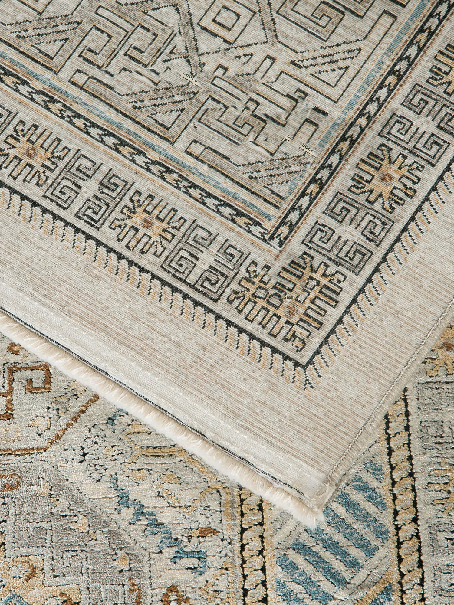 Vintage-Teppich, Blau/Gold 7 Vintage-Teppich, Blau/Gold – Bild 5