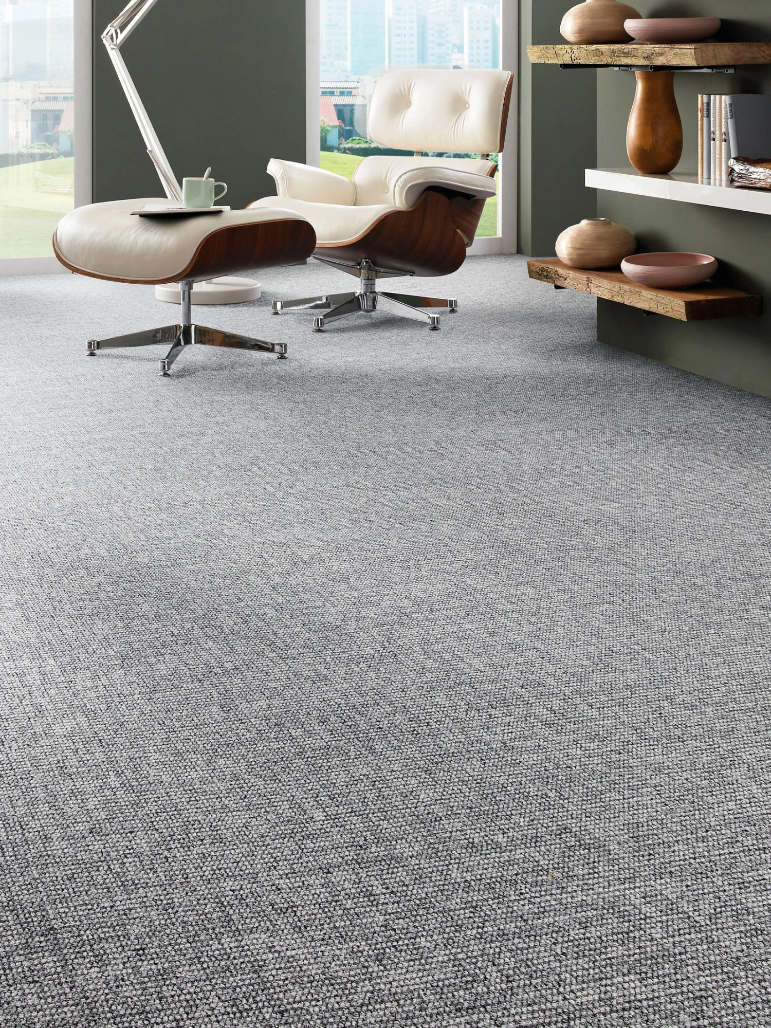 Schlingen-Teppichboden, Silber 93 3 Schlingen-Teppichboden, Silber 93