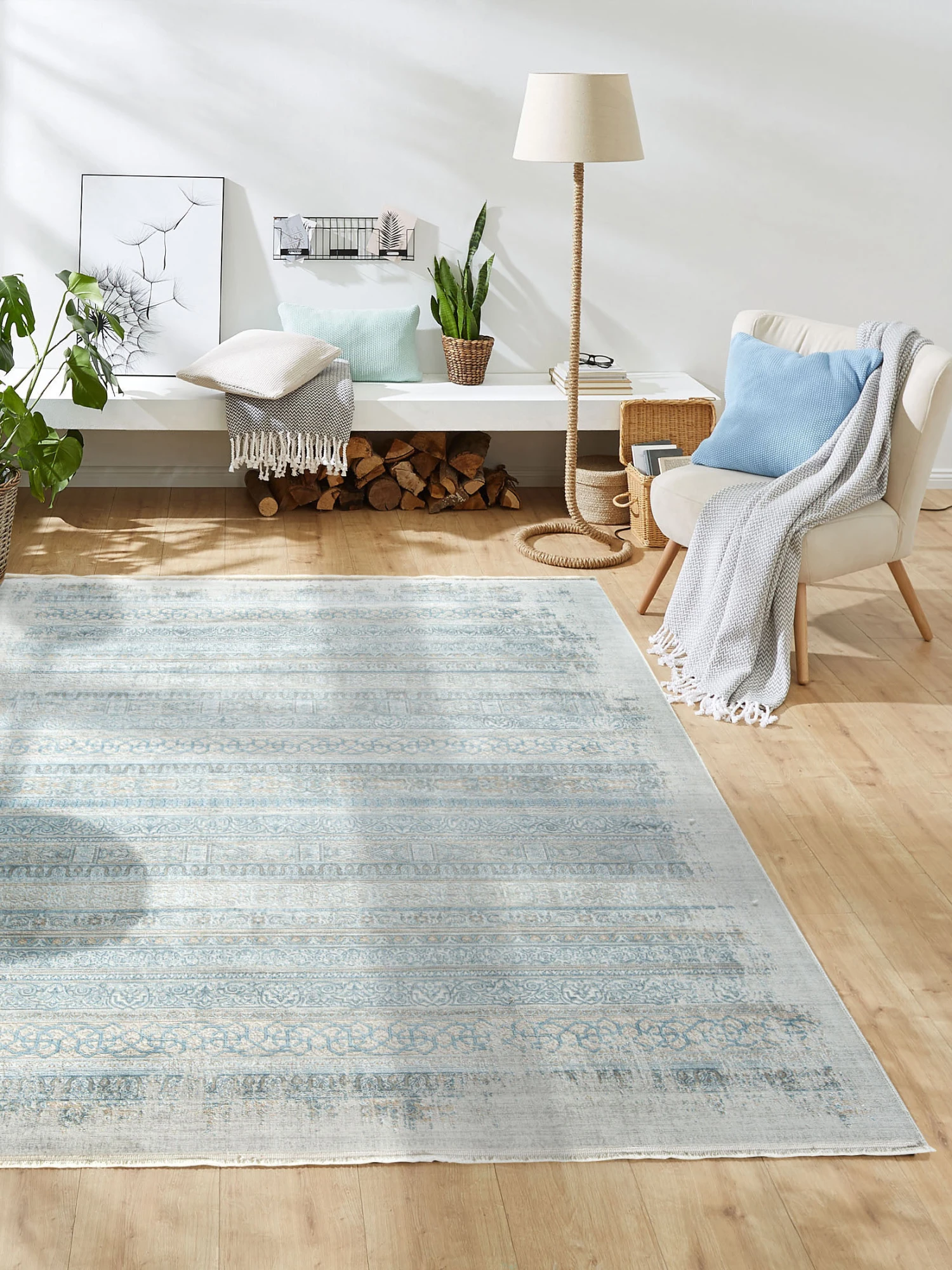 Vintage-Teppich, Aqua 3 Vintage-Teppich, Aqua