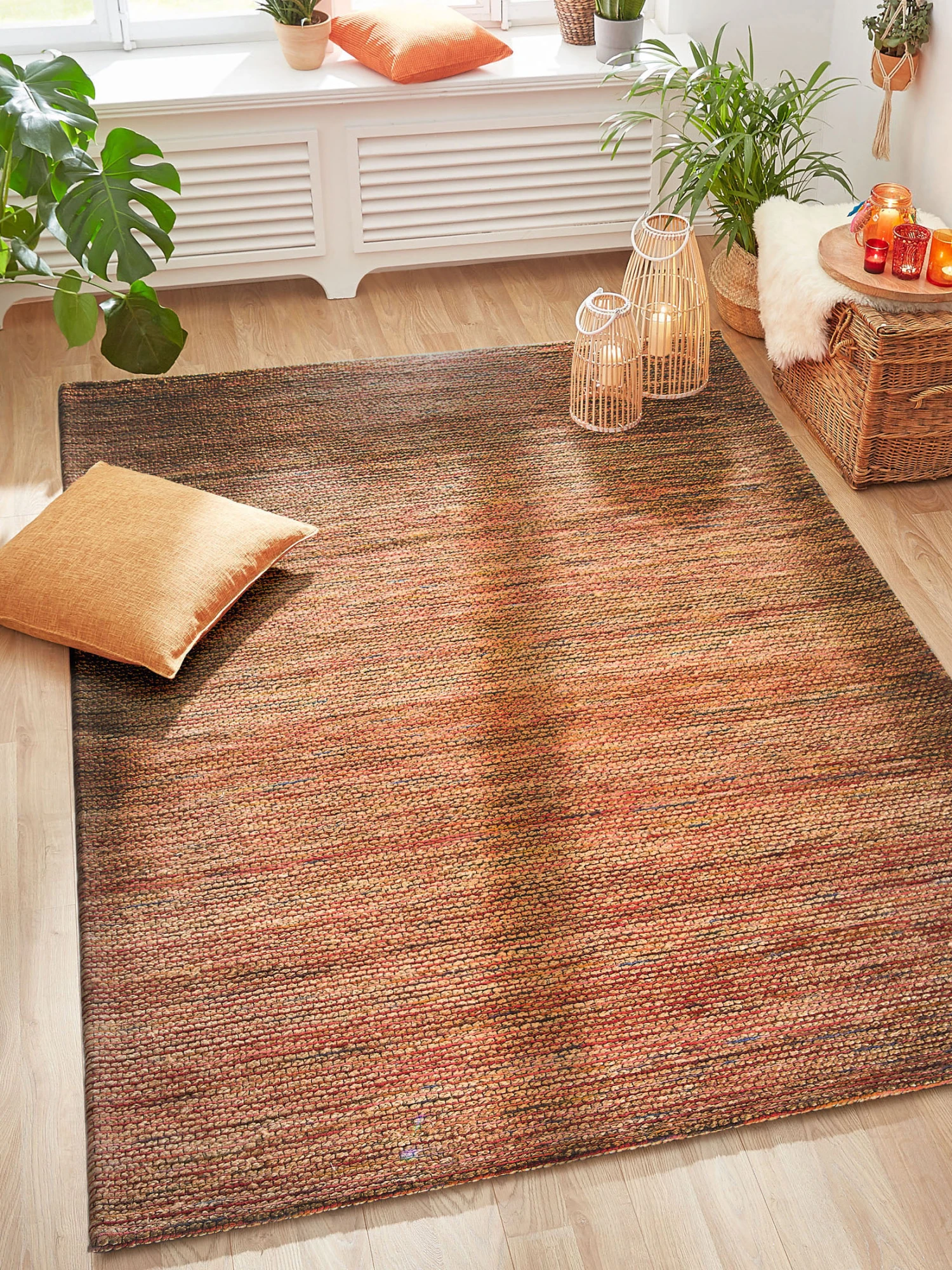 Hanf-Teppich, Multired 3 Hanf-Teppich, Multired