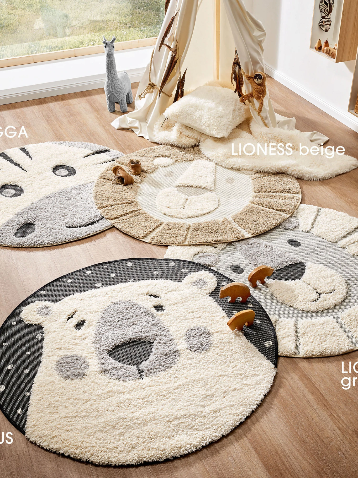 Kinder-Teppich, Beige 4 Kinder-Teppich, Beige – Bild 2