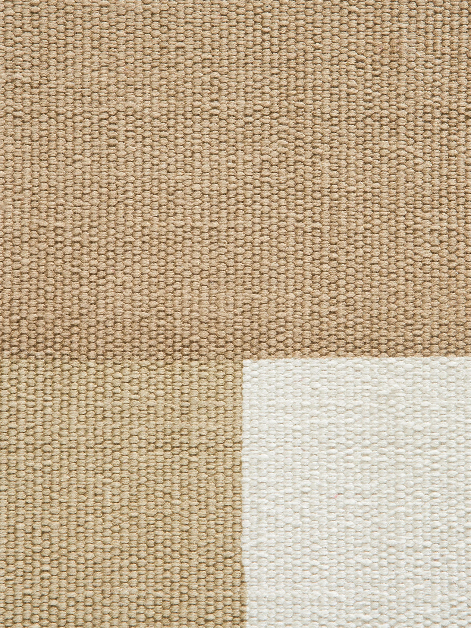 Flachgewebe-Teppich, Beige-Weiss 5 Flachgewebe-Teppich, Beige-Weiss – Bild 3
