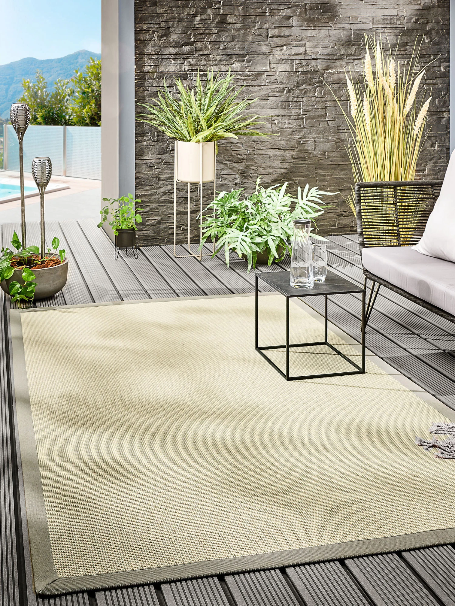 Flachgewebe-Teppich, Mint 3 Flachgewebe-Teppich, Mint