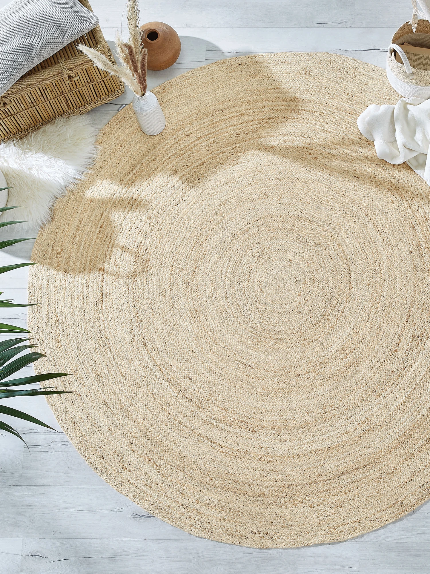 Jute-Teppich, Hellbeige 3 Jute-Teppich, Hellbeige