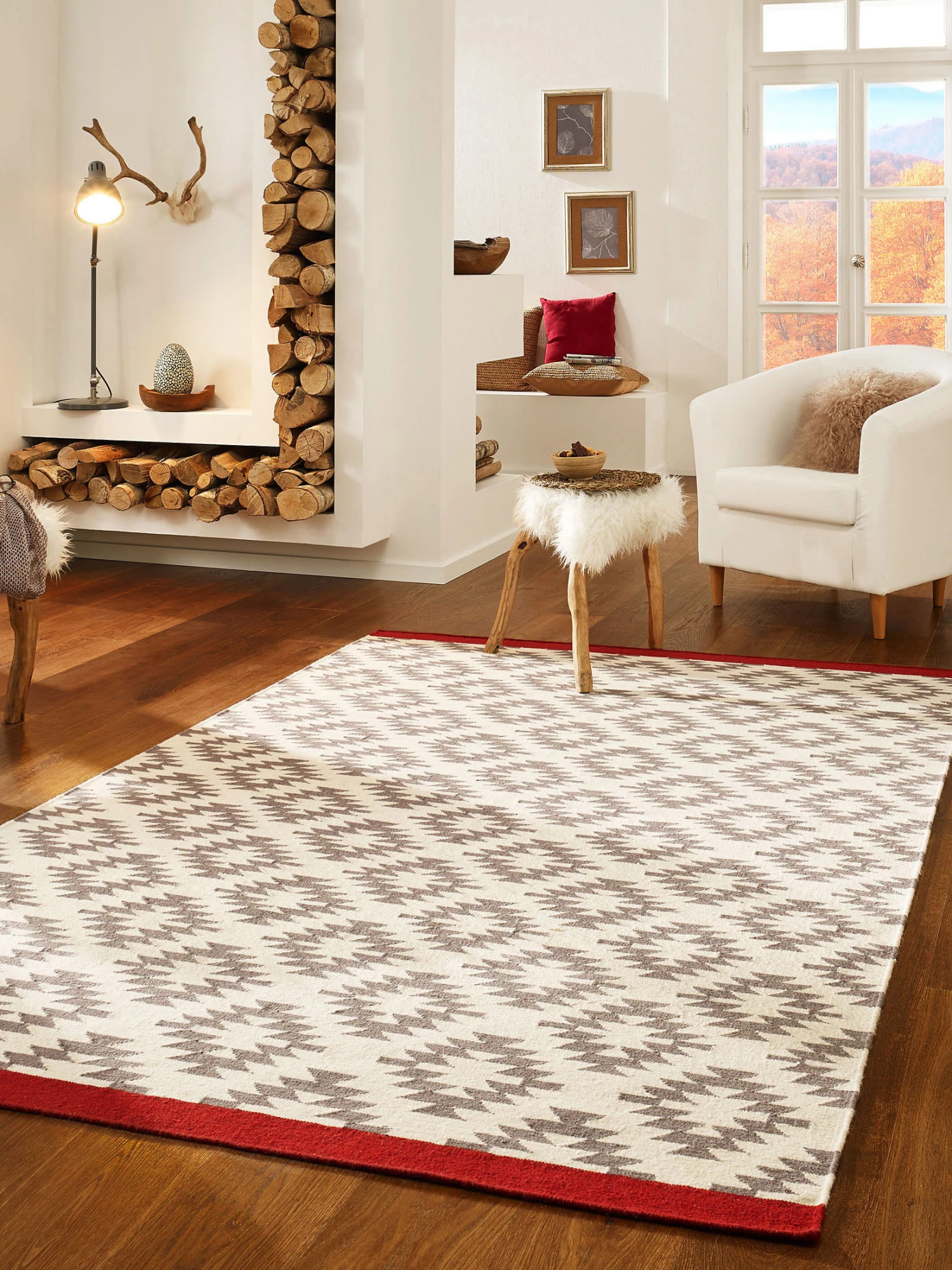 Kelim, Hellgrau 3 Kelim, Hellgrau