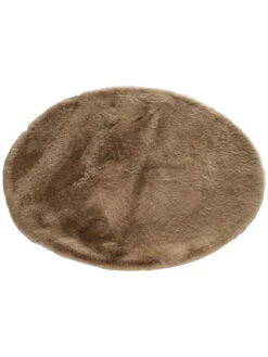 Kunstfell-Teppich, Mokka -KayLa Verkaufsgeschäft MeanadeLuxe KunstfellTeppich Braun Mokka 100rund fper