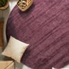 Viskose-Teppich, Aubergine 1 Viskose-Teppich, Aubergine -KayLa Verkaufsgeschäft Miramar UniTeppich Dunkellila Aubergine 200rund mil