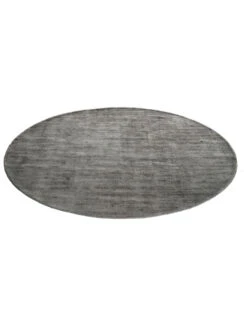 Viskose-Teppich, Stahl -KayLa Verkaufsgeschäft Miramar UniTeppich Grau Stahl 200rund fper