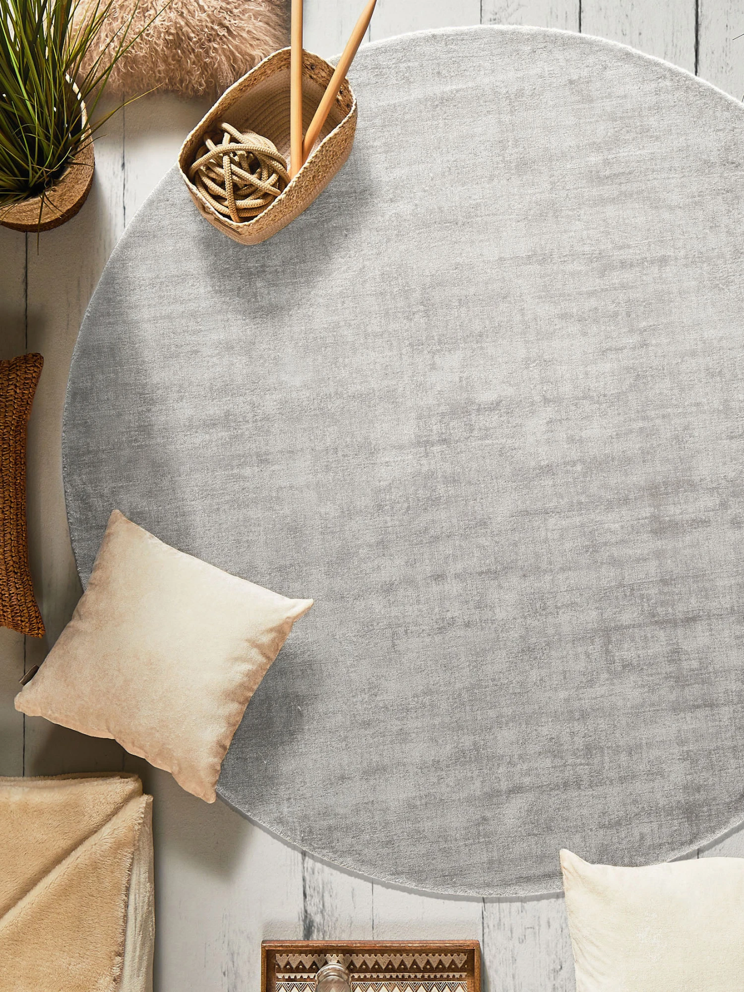 Viskose-Teppich, Silber 3 Viskose-Teppich, Silber