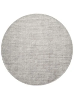 Viskose-Teppich, Silber 7 Viskose-Teppich, Silber -KayLa Verkaufsgeschäft Miramar UniTeppich Hellgrau Silber 200rund pla2