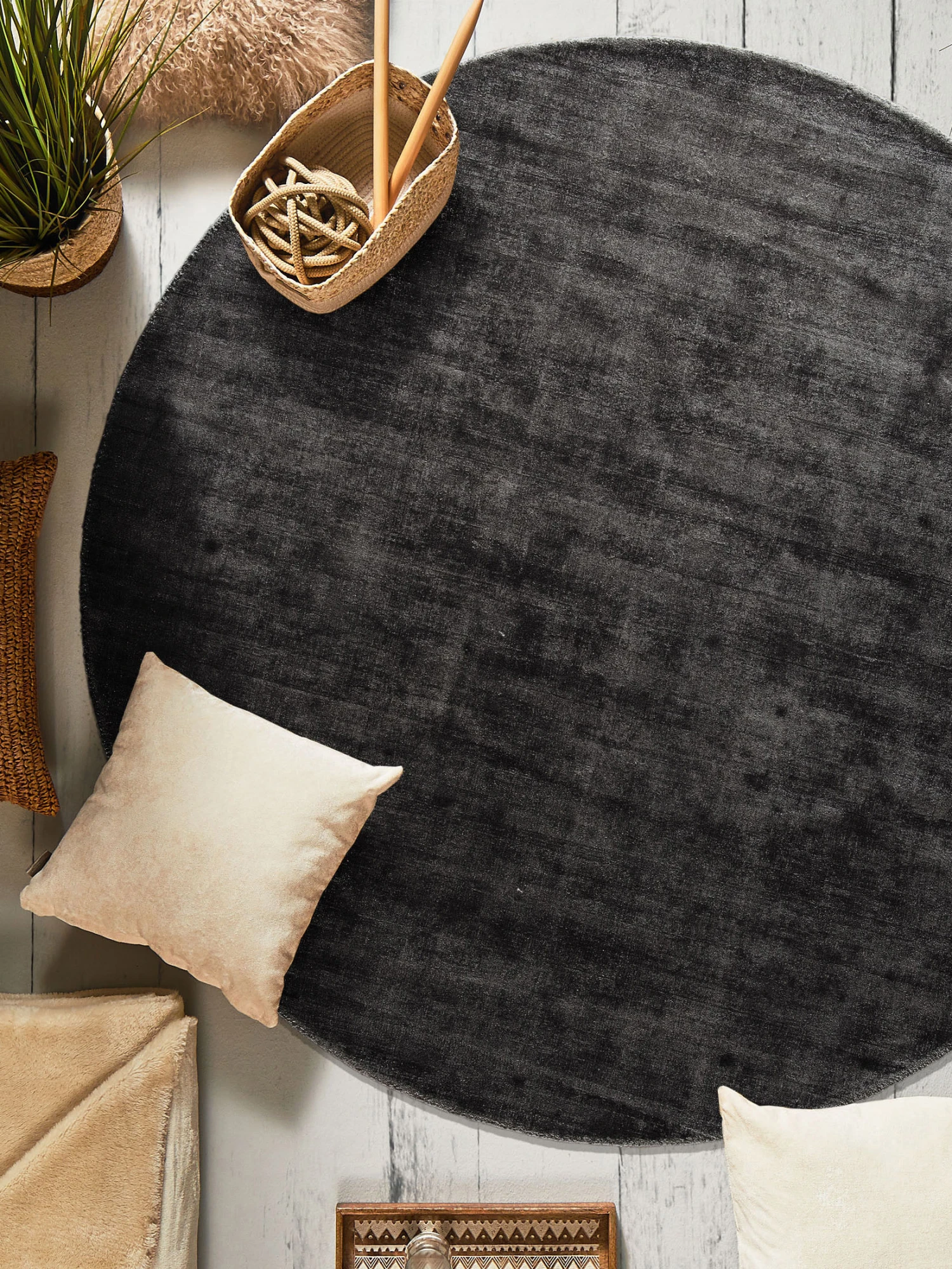 Viskose-Teppich, Schiefer 3 Viskose-Teppich, Schiefer