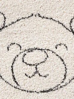 Kinder-Teppich, Hellbeige -KayLa Verkaufsgeschäft Mukava Kinderteppich SchwarzWeiss Hellbeige 120rund lup