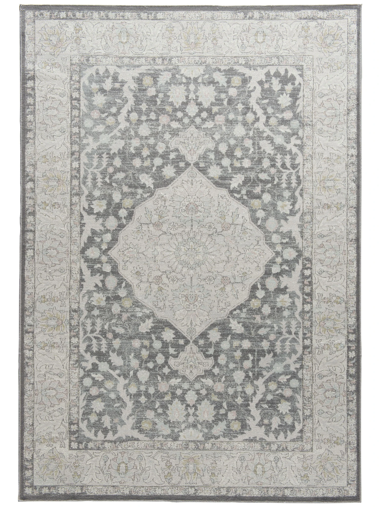 Vintage-Teppich, Grau/Rose 4 Vintage-Teppich, Grau/Rose – Bild 2