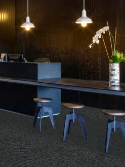 Schlingen-Teppichboden, Dunkelgrau