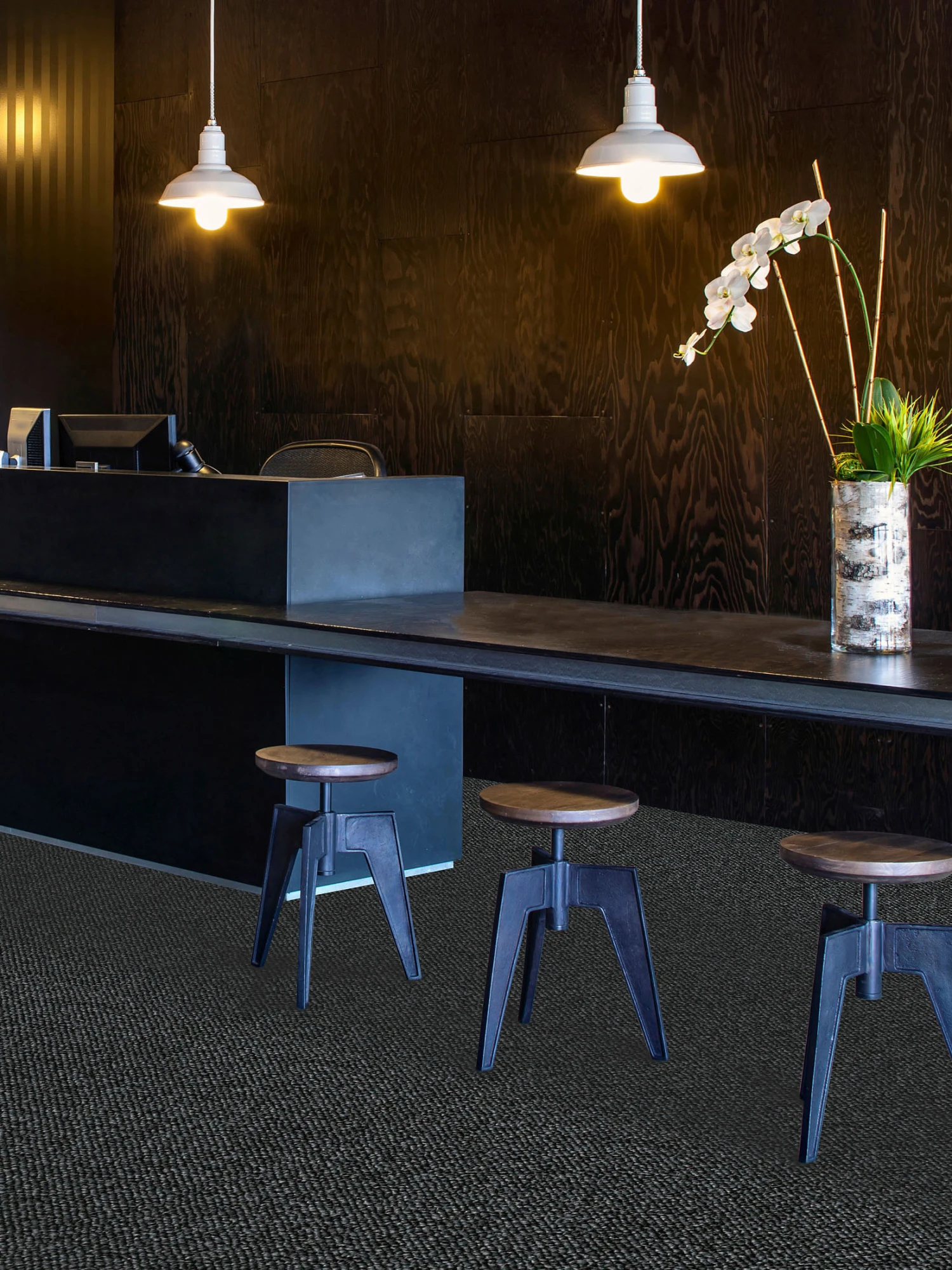 Schlingen-Teppichboden, Dunkelgrau 3 Schlingen-Teppichboden, Dunkelgrau