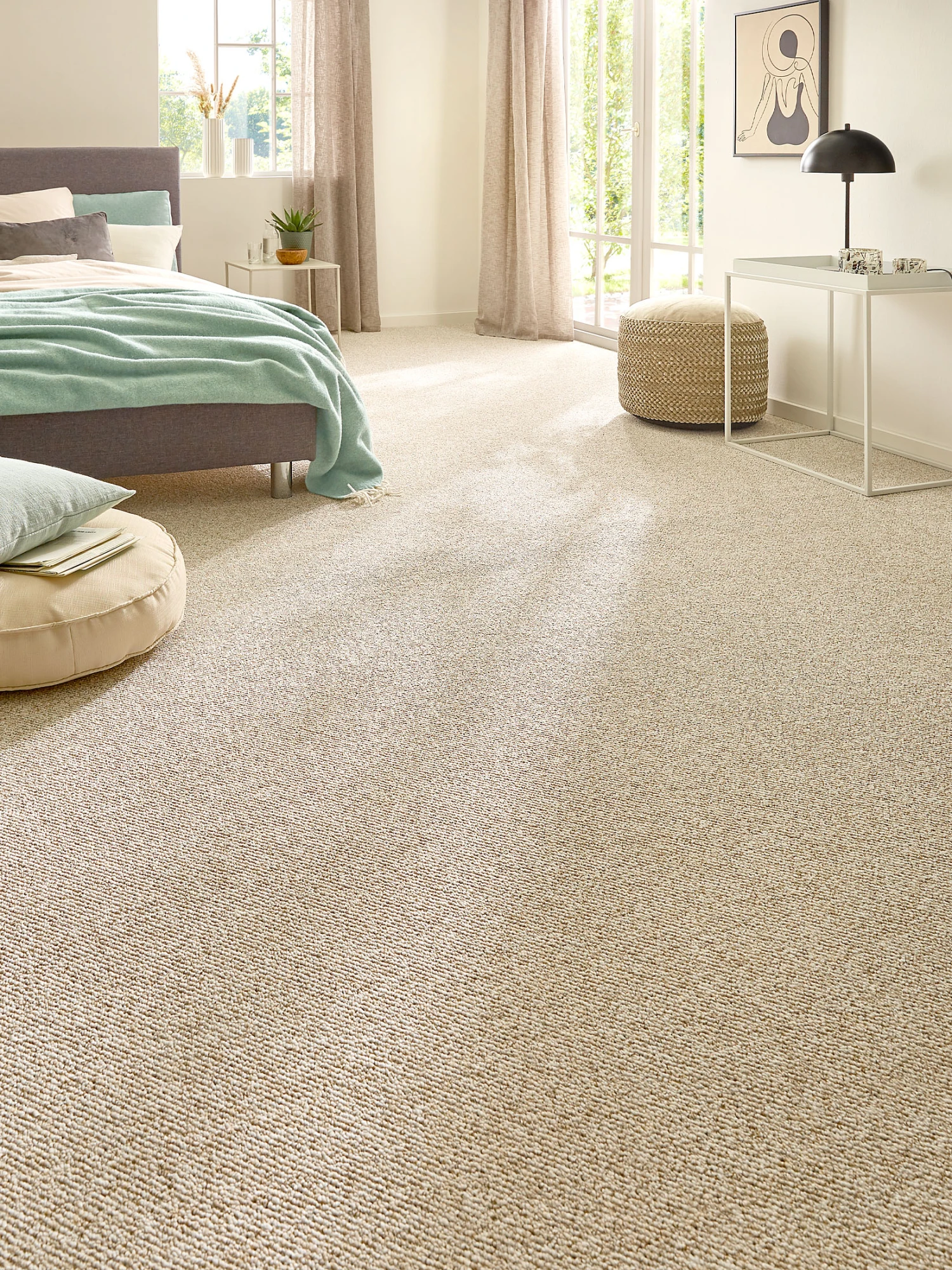 Schlingen-Teppichboden, Creme 11 3 Schlingen-Teppichboden, Creme 11