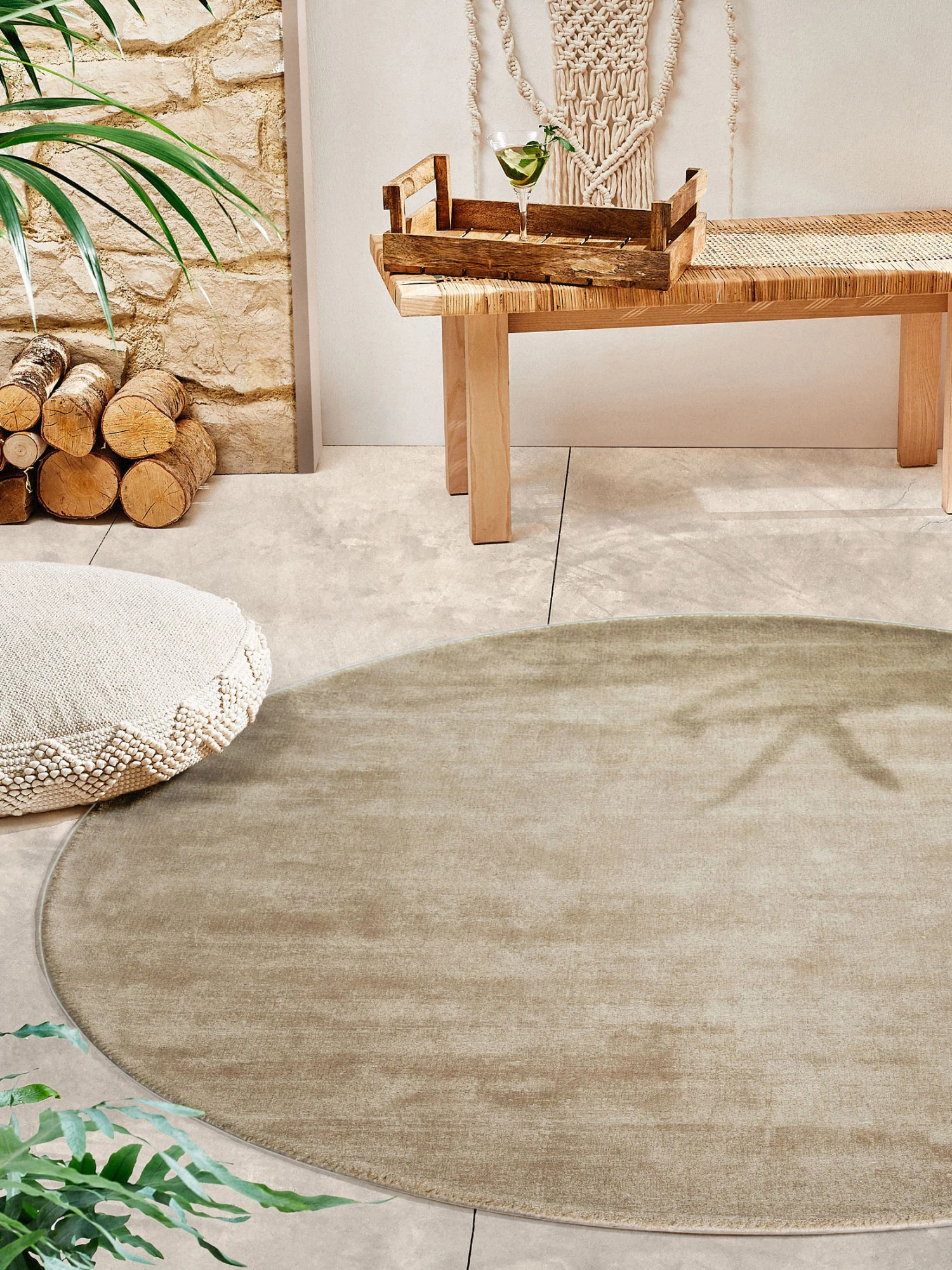 Viskose-Teppich, Sand 3 Viskose-Teppich, Sand