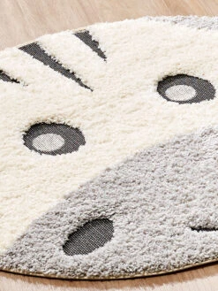 Kinder-Teppich, Hellgrau 10 Kinder-Teppich, Hellgrau -KayLa Verkaufsgeschäft Quagga KinderTeppich Grau Hellgrau 120rund lup