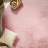 Kunstfell-Teppich, Rose -KayLa Verkaufsgeschäft Ranua Kunstfellteppich rosa rose rund100 mil