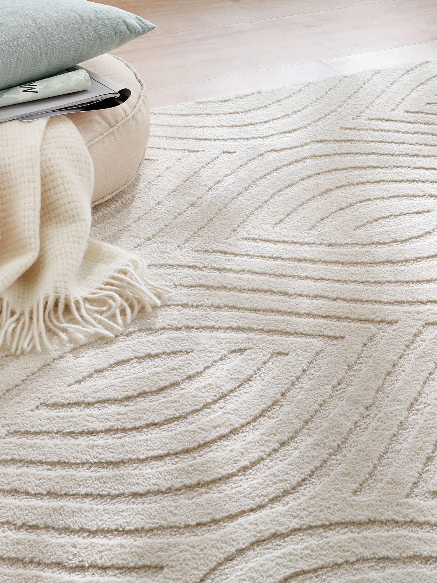 Moderner Teppich, Offwhite 3 Moderner Teppich, Offwhite